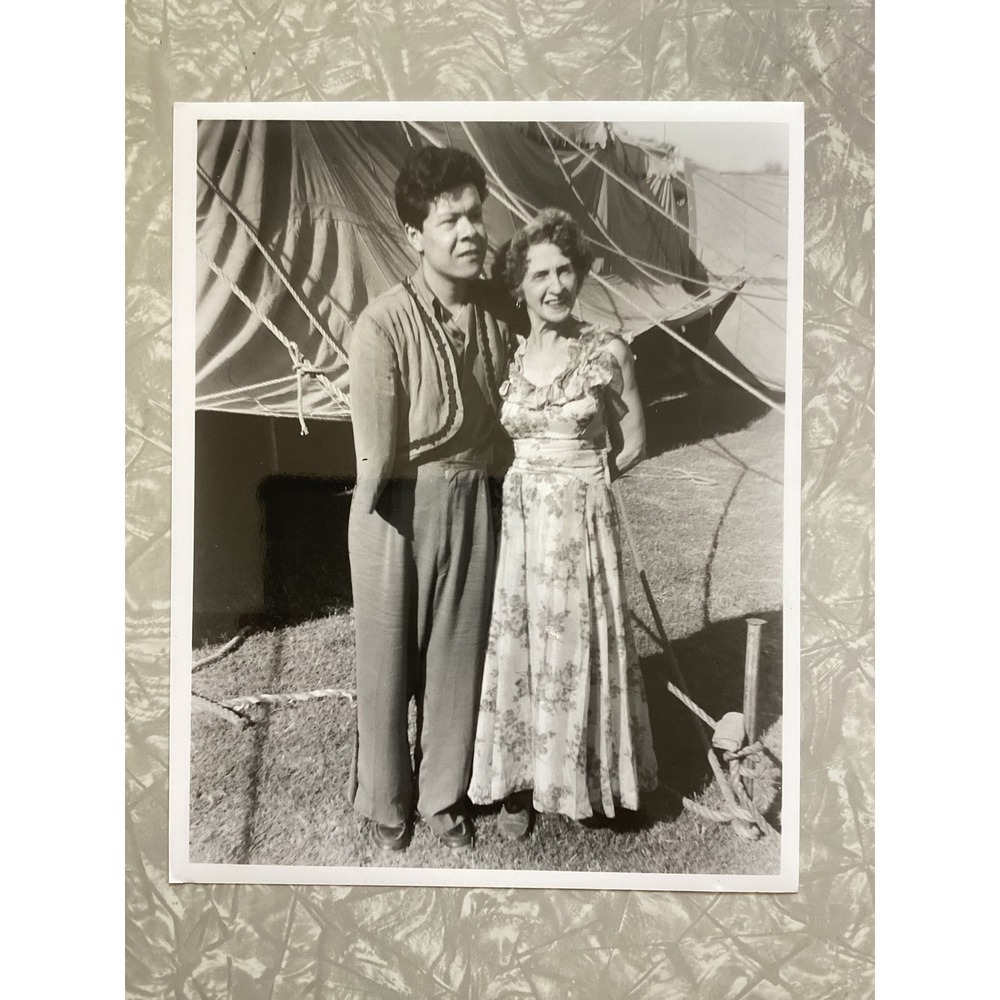 Vintage Circus Performers Black and White Photo 1940s 1950s Carnival Tent 8x10